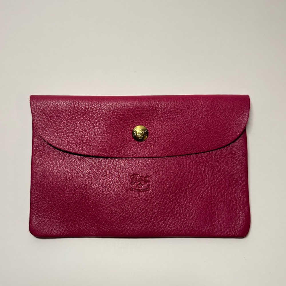 IL BISCONTE Luxury Leather Wallet - NWOT - Raspberry